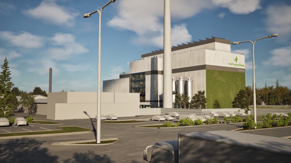 Wizualizacja koncepcji spalarni odpadów pre-RDF